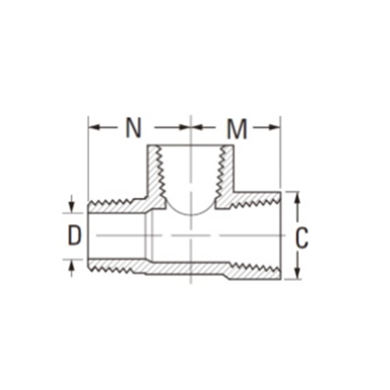 S.A.E pipe fittings Male Run Tee [Ref.SAE NO.130424]